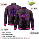 Custom Full-Zip Smooth Baseball Letterman Jackets Stitched Text Logo for Adult/Youth