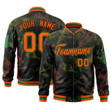 Custom Full-Zip Smooth Baseball Letterman Jackets Stitched Text Logo for Adult/Youth