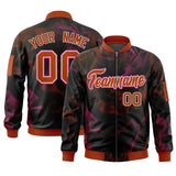 Custom Full-Zip Smooth Baseball Letterman Jackets Stitched Text Logo for Adult/Youth