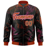 Custom Full-Zip Smooth Baseball Letterman Jackets Stitched Text Logo for Adult/Youth