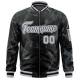 Custom Full-Zip Smooth Baseball Letterman Jackets Stitched Text Logo for Adult/Youth