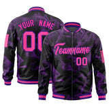 Custom Full-Zip Smooth Baseball Letterman Jackets Stitched Text Logo for Adult/Youth