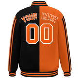 Custom Full-Snap Two Tone College Jacket Lightweight Stitched Letters Logo Size S-6XL