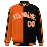 Custom Full-Snap Two Tone College Jacket Lightweight Stitched Letters Logo Size S-6XL