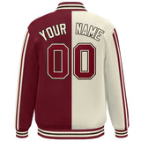 Custom Full-Snap Two Tone College Jacket Lightweight Stitched Letters Logo Size S-6XL