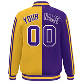 Custom Full-Snap Two Tone College Jacket Lightweight Stitched Letters Logo Size S-6XL