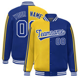 Custom Full-Snap Two Tone Letterman Jackets Stitched Letters Logo for Men