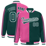 Custom Full-Snap Two Tone Letterman Jackets Stitched Letters Logo for Men