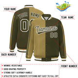 Custom Full-Snap Two Tone Letterman Jackets Stitched Letters Logo for Men