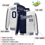 Custom Full-Snap Two Tone Letterman Jackets Stitched Letters Logo for Men