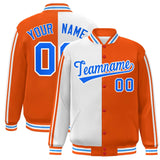 Custom Full-Snap Two Tone Letterman Jackets Stitched Letters Logo for Men