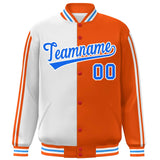 Custom Full-Snap Two Tone Letterman Jackets Stitched Letters Logo for Men
