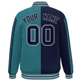 Custom Full-Snap Two Tone Letterman Jackets Stitched Letters Logo for Men