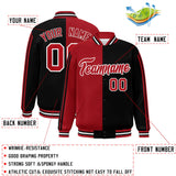 Custom Full-Snap Two Tone Letterman Bomber Jacket Stitched Text Logo for Adult