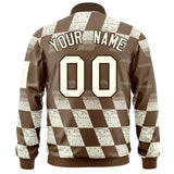 Custom Full-Zip Color Block College Jacket Stitched Name Number Big Size