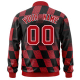 Custom Full-Zip Color Block College Jacket Stitched Name Number Big Size