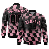 Custom Full-Zip Color Block Letterman Jackets Stitched Letters Logo for Men