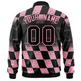 Custom Full-Zip Color Block Letterman Jackets Stitched Letters Logo for Men