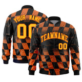 Custom Full-Zip Color Block Letterman Jackets Stitched Letters Logo for Men