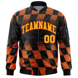 Custom Full-Zip Color Block Letterman Jackets Stitched Letters Logo for Men