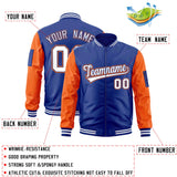 Custom Full-Zip Raglan Sleeves Letterman Bomber Coat Lightweight Stitched Letters Logo