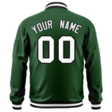 Custom Full-Zip Pure Letterman Jackets Stitched Letters Logo for Men