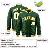 Custom Full-Zip Pure Letterman Jackets Stitched Letters Logo for Men