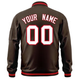 Custom Full-Zip Pure Letterman Jackets Stitched Letters Logo for Men