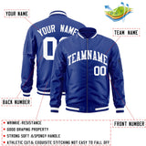 Custom Full-Zip Pure Letterman Jackets Stitched Letters Logo for Men