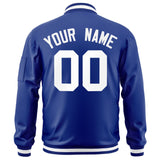 Custom Full-Zip Pure Letterman Jackets Stitched Letters Logo for Men