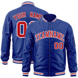 Custom Full-Zip Pure Letterman Jackets Stitched Letters Logo for Men