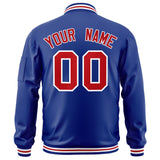 Custom Full-Zip Pure Letterman Jackets Stitched Letters Logo for Men