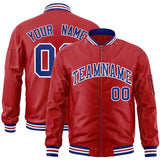 Custom Full-Zip Pure Baseball Jackets Stitched Letters Logo for Adult/Youth