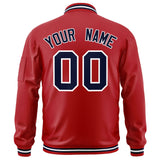 Custom Full-Zip Pure Baseball Jackets Stitched Letters Logo for Adult/Youth