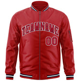 Custom Full-Zip Pure Baseball Jackets Stitched Letters Logo for Adult/Youth