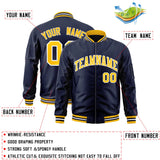 Custom Full-Zip Pure Lightweight College Jacket Stitched Name Number Logo