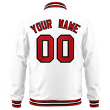 Custom Full-Zip Pure Letterman Jacket Stitched Name Number Logo Unisex