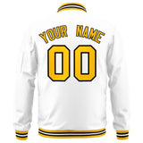 Custom Full-Zip Pure Letterman Jacket Stitched Name Number Logo Unisex