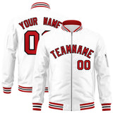 Custom Full-Zip Pure Letterman Jacket Stitched Name Number Logo Unisex