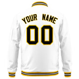 Custom Full-Zip Pure Letterman Jacket Stitched Name Number Logo Unisex