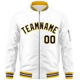 Custom Full-Zip Pure Letterman Jacket Stitched Name Number Logo Unisex