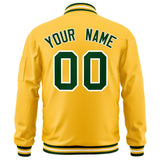 Custom Full-Zip Pure Letterman Jacket Stitched Name Number Logo Unisex