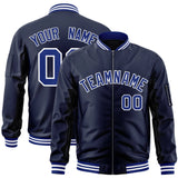 Custom Full-Zip Pure Varsity Baseball Jacket Stitched Text Logo for Adult