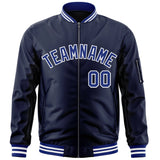 Custom Full-Zip Pure Varsity Baseball Jacket Stitched Text Logo for Adult