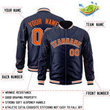 Custom Full-Zip Pure Varsity Baseball Jacket Stitched Text Logo for Adult