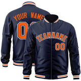 Custom Full-Zip Pure Varsity Baseball Jacket Stitched Text Logo for Adult