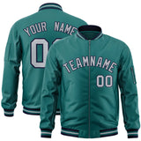 Custom Full-Zip Pure Varsity Baseball Jacket Stitched Text Logo for Adult