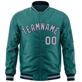 Custom Full-Zip Pure Varsity Baseball Jacket Stitched Text Logo for Adult