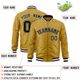 Custom Full-Zip Pure Varsity Baseball Jacket Stitched Text Logo for Adult