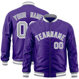 Custom Full-Zip Pure Varsity Baseball Jacket Stitched Text Logo for Adult